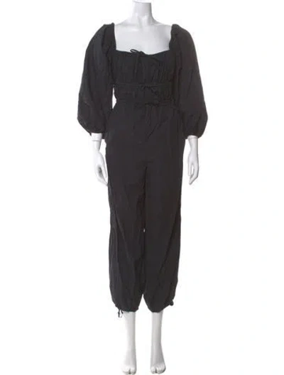 Pre-owned Ulla Johnson Square Neckline Jumpsuit In Gray