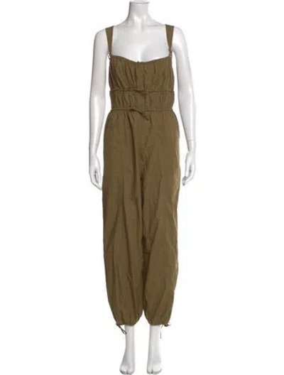 Pre-owned Ulla Johnson Square Neckline Jumpsuit In Green