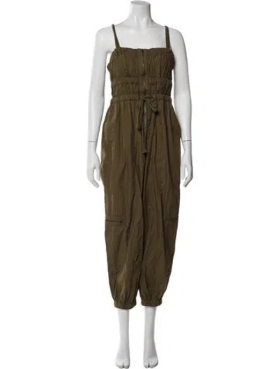Pre-owned Ulla Johnson Square Neckline Jumpsuit In Green