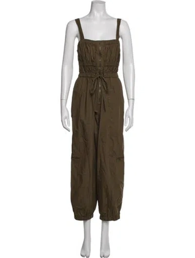 Pre-owned Ulla Johnson Square Neckline Jumpsuit In Green