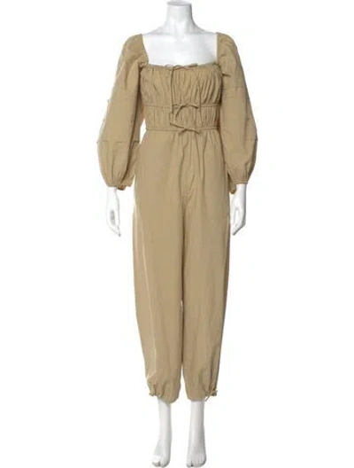 Pre-owned Ulla Johnson Square Neckline Jumpsuit In Neutral
