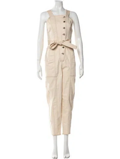 Pre-owned Ulla Johnson Square Neckline Jumpsuit In Neutral