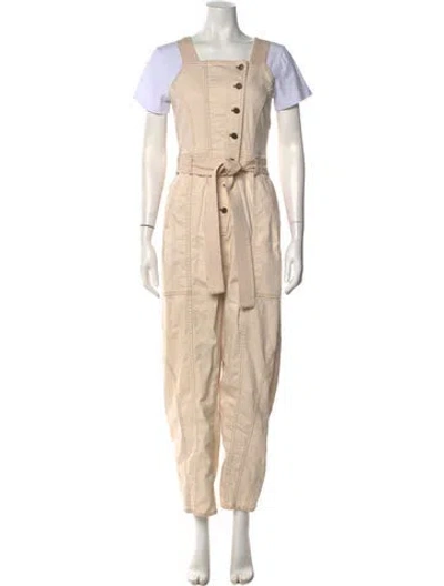 Pre-owned Ulla Johnson Square Neckline Jumpsuit In Neutral