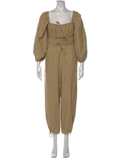 Pre-owned Ulla Johnson Square Neckline Jumpsuit In Neutral