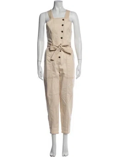 Pre-owned Ulla Johnson Square Neckline Jumpsuit In Neutrals