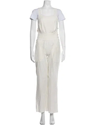 Pre-owned Ulla Johnson Square Neckline Jumpsuit In Neutrals