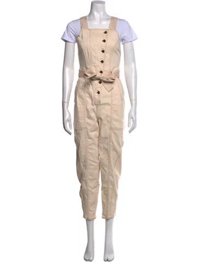 Pre-owned Ulla Johnson Square Neckline Jumpsuit In Neutrals