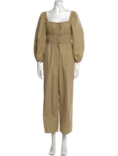 Pre-owned Ulla Johnson Square Neckline Jumpsuit In Neutrals
