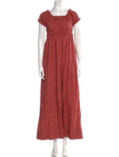 Pre-owned Ulla Johnson Square Neckline Jumpsuit In Orange