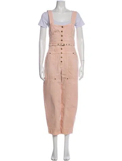 Pre-owned Ulla Johnson Square Neckline Jumpsuit In Pink