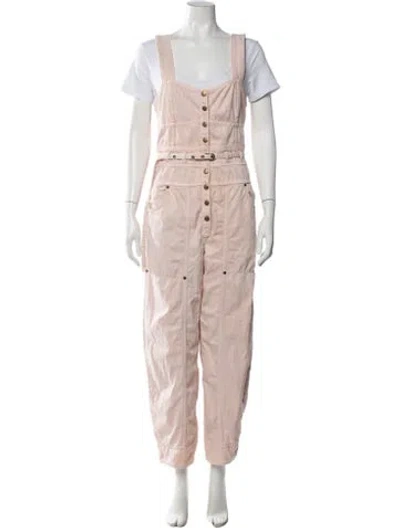 Pre-owned Ulla Johnson Square Neckline Jumpsuit In Pink