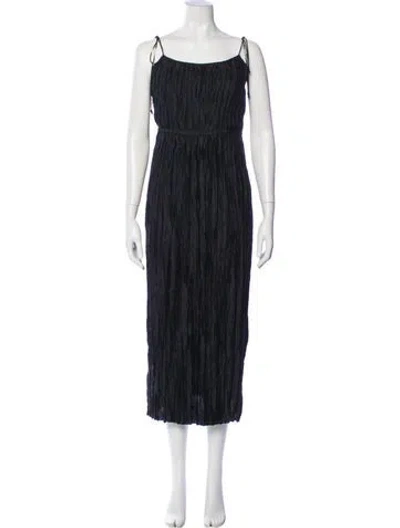 Pre-owned Ulla Johnson Square Neckline Long Dress In Black
