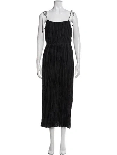 Pre-owned Ulla Johnson Square Neckline Long Dress In Black