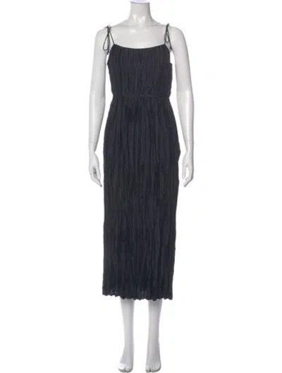 Pre-owned Ulla Johnson Square Neckline Long Dress In Blue