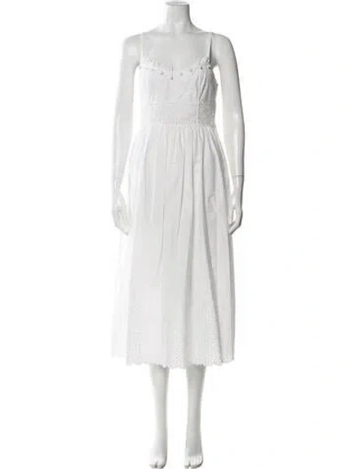 Pre-owned Ulla Johnson Square Neckline Long Dress In Blue