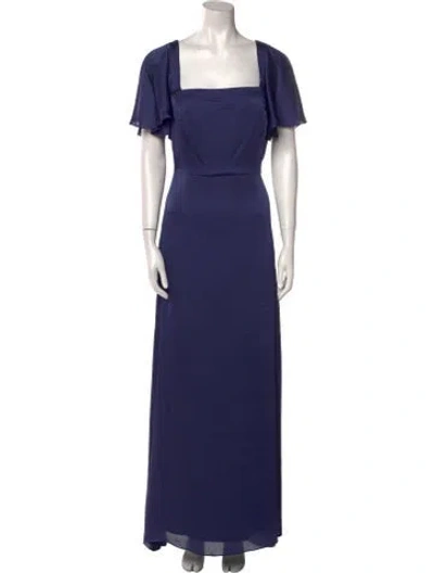 Pre-owned Ulla Johnson Square Neckline Long Dress In Blue