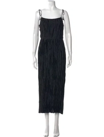 Pre-owned Ulla Johnson Square Neckline Long Dress In Blue