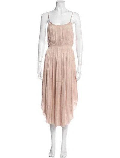 Pre-owned Ulla Johnson Square Neckline Long Dress In Neutral