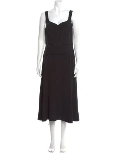 Pre-owned Ulla Johnson Square Neckline Long Dress W/ Tags In Black