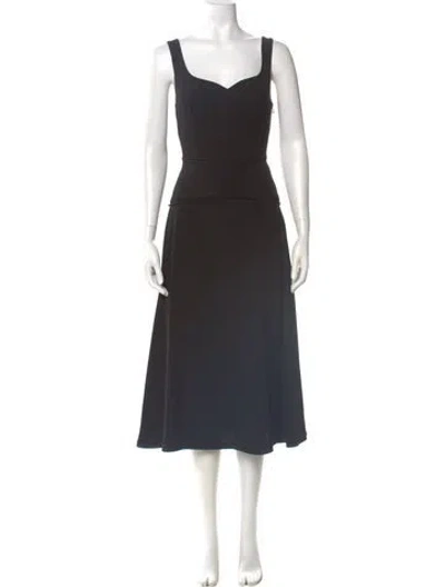 Pre-owned Ulla Johnson Square Neckline Long Dress W/ Tags In Black