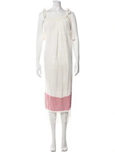 Pre-owned Ulla Johnson Square Neckline Long Dress In White