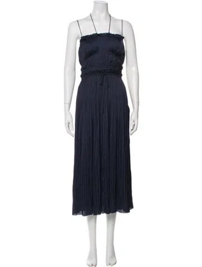 Pre-owned Ulla Johnson Square Neckline Midi Length Dress In Gray