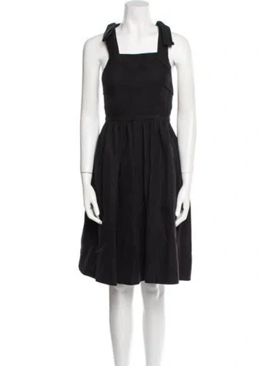 Pre-owned Ulla Johnson Square Neckline Mini Dress In Black