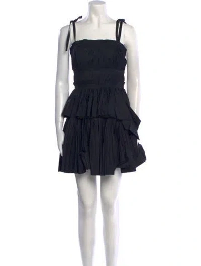 Pre-owned Ulla Johnson Square Neckline Mini Dress W/ Tags In Black
