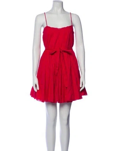 Pre-owned Ulla Johnson Square Neckline Mini Dress W/ Tags In Pink