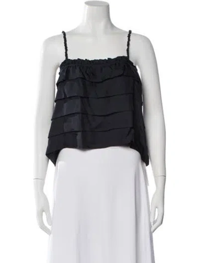 Pre-owned Ulla Johnson Square Neckline Sleeveless Blouse In Black