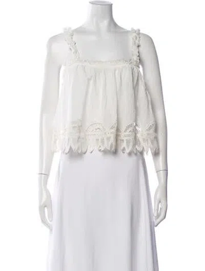 Pre-owned Ulla Johnson Square Neckline Sleeveless Blouse In Pink