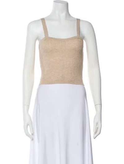 Pre-owned Ulla Johnson Square Neckline Sleeveless Crop Top W/ Tags In Neutral