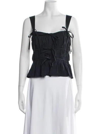 Pre-owned Ulla Johnson Square Neckline Sleeveless Top In Blue