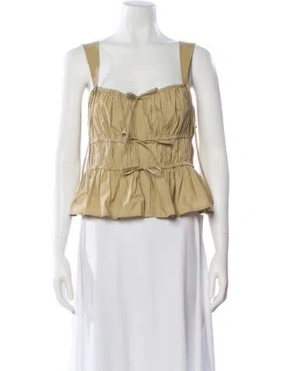 Pre-owned Ulla Johnson Square Neckline Sleeveless Top In Neutral