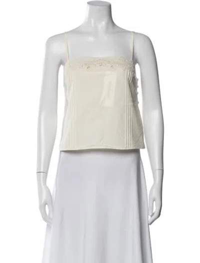 Pre-owned Ulla Johnson Square Neckline Sleeveless Top W/ Tags In Neutral