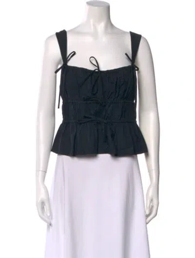 Pre-owned Ulla Johnson Square Neckline Sleeveless Top In White