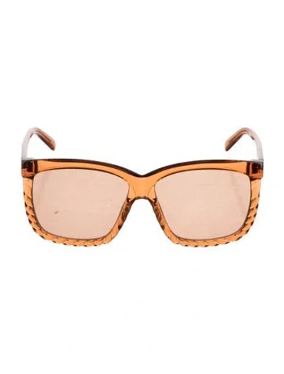 Pre-owned Ulla Johnson Square Tinted Sunglasses In Orange