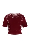 Ulla Johnson Stella Floral Embroidered Knitted Top In Pink