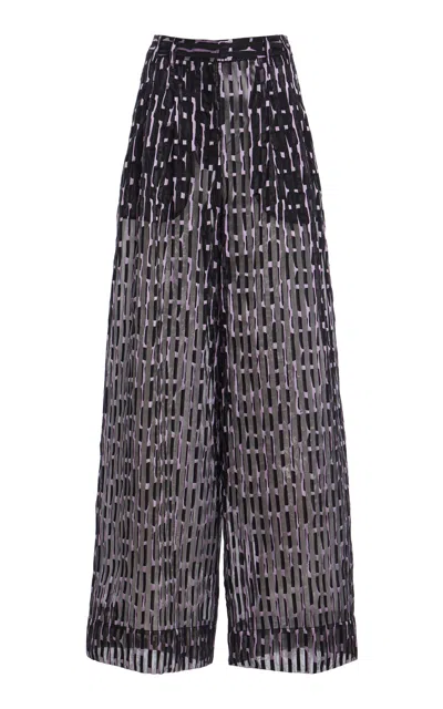 Ulla Johnson Stone Cotton-blend Wide-leg Pants In Purple