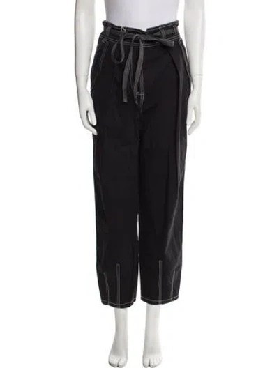 Pre-owned Ulla Johnson Straight Leg Pants In Black