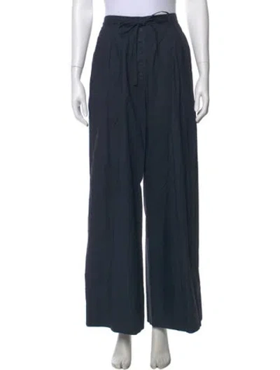 Pre-owned Ulla Johnson Straight Leg Pants In Blue