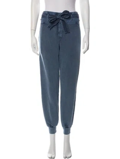 Pre-owned Ulla Johnson Straight Leg Pants In Blue