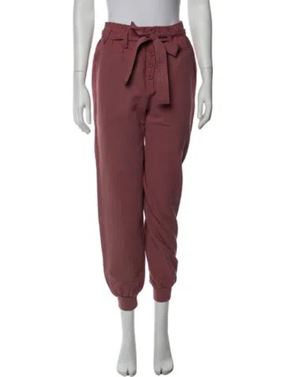 Pre-owned Ulla Johnson Straight Leg Pants In Burgundy