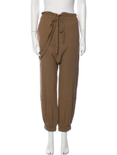 Pre-owned Ulla Johnson Straight Leg Pants In Green