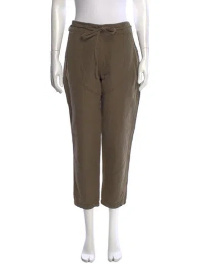 Pre-owned Ulla Johnson Straight Leg Pants In Green