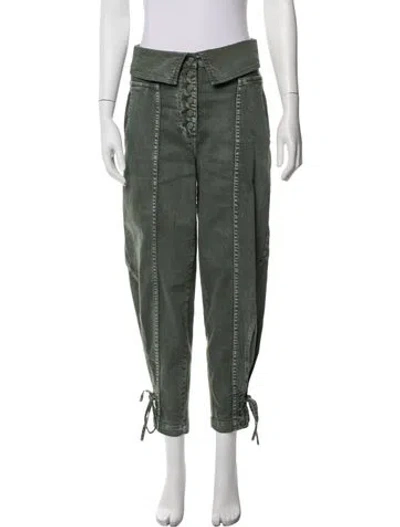 Pre-owned Ulla Johnson Straight Leg Pants In Green