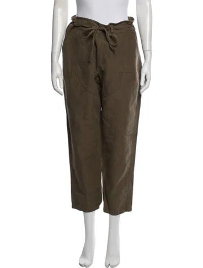 Pre-owned Ulla Johnson Straight Leg Pants In Green