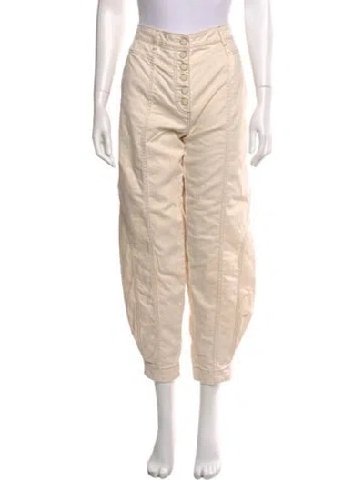 Pre-owned Ulla Johnson Straight Leg Pants In Neutral