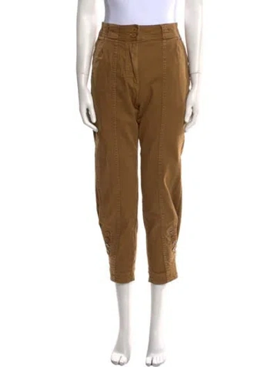 Pre-owned Ulla Johnson Straight Leg Pants In Neutral