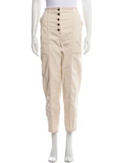 Pre-owned Ulla Johnson Straight Leg Pants In Neutral